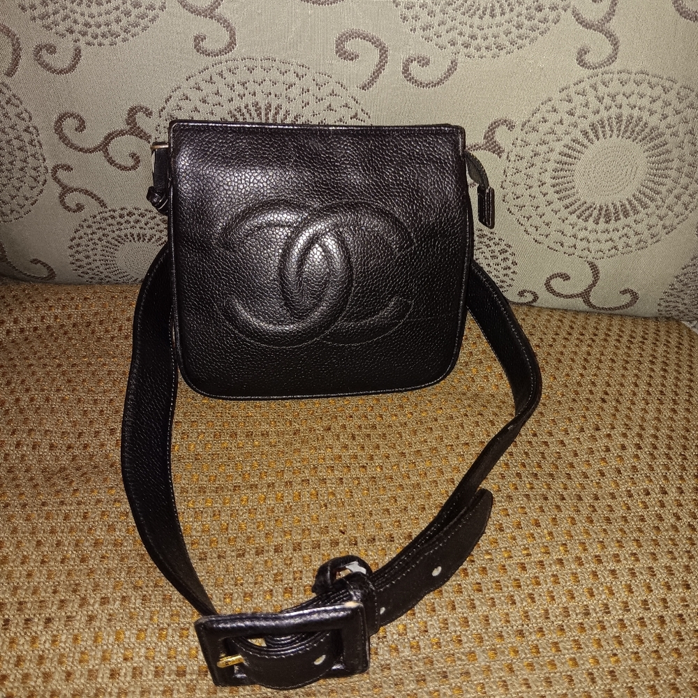 Chanel CC Caviar Leather Belt Bag Waist Pouch